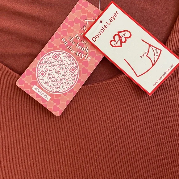 Maroon Fall Bodycon Dress - Picture 4 of 5